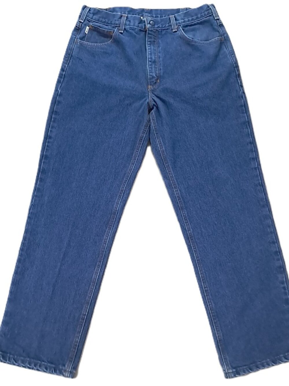 Carhartt FR Flame Resistant Jean Men 34x31, Tag 36x32 Blue Denim FRB180 DNM
